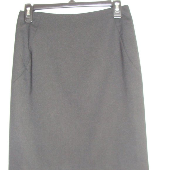 BANANA REPUBLIC Black Double Slit STRAIGHT Skirt Sz 2 - Picture 1 of 7